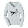 Ladies Long Sleeve Fan Favorite V Neck Tee Thumbnail