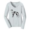 Ladies Long Sleeve Fan Favorite V Neck Tee Thumbnail