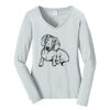 Ladies Long Sleeve Fan Favorite V Neck Tee Thumbnail