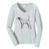 Ladies Long Sleeve Fan Favorite V Neck Tee Thumbnail