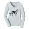 Ladies Long Sleeve Fan Favorite V Neck Tee Thumbnail