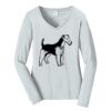 Ladies Long Sleeve Fan Favorite V Neck Tee Thumbnail