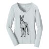 Ladies Long Sleeve Fan Favorite V Neck Tee Thumbnail