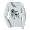 Ladies Long Sleeve Fan Favorite V Neck Tee Thumbnail