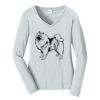 Ladies Long Sleeve Fan Favorite V Neck Tee Thumbnail