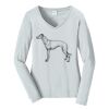 Ladies Long Sleeve Fan Favorite V Neck Tee Thumbnail