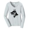 Ladies Long Sleeve Fan Favorite V Neck Tee Thumbnail