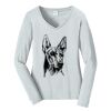 Ladies Long Sleeve Fan Favorite V Neck Tee Thumbnail