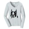 Ladies Long Sleeve Fan Favorite V Neck Tee Thumbnail