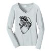 Ladies Long Sleeve Fan Favorite V Neck Tee Thumbnail