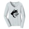 Ladies Long Sleeve Fan Favorite V Neck Tee Thumbnail