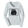 Ladies Long Sleeve Fan Favorite V Neck Tee Thumbnail