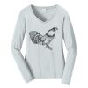 Ladies Long Sleeve Fan Favorite V Neck Tee Thumbnail