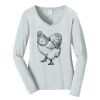 Ladies Long Sleeve Fan Favorite V Neck Tee Thumbnail