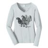 Ladies Long Sleeve Fan Favorite V Neck Tee Thumbnail