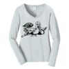 Ladies Long Sleeve Fan Favorite V Neck Tee Thumbnail