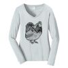 Ladies Long Sleeve Fan Favorite V Neck Tee Thumbnail