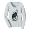 Ladies Long Sleeve Fan Favorite V Neck Tee Thumbnail