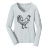 Ladies Long Sleeve Fan Favorite V Neck Tee Thumbnail