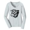 Ladies Long Sleeve Fan Favorite V Neck Tee Thumbnail