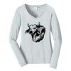 Ladies Long Sleeve Fan Favorite V Neck Tee Thumbnail