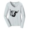 Ladies Long Sleeve Fan Favorite V Neck Tee Thumbnail