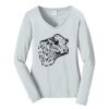 Ladies Long Sleeve Fan Favorite V Neck Tee Thumbnail