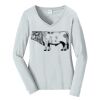 Ladies Long Sleeve Fan Favorite V Neck Tee Thumbnail