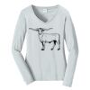 Ladies Long Sleeve Fan Favorite V Neck Tee Thumbnail