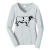 Ladies Long Sleeve Fan Favorite V Neck Tee Thumbnail