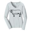 Ladies Long Sleeve Fan Favorite V Neck Tee Thumbnail