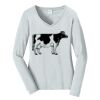 Ladies Long Sleeve Fan Favorite V Neck Tee Thumbnail