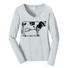 Ladies Long Sleeve Fan Favorite V Neck Tee Thumbnail