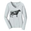 Ladies Long Sleeve Fan Favorite V Neck Tee Thumbnail