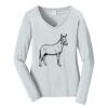 Ladies Long Sleeve Fan Favorite V Neck Tee Thumbnail