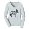 Ladies Long Sleeve Fan Favorite V Neck Tee Thumbnail