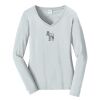 Ladies Long Sleeve Fan Favorite V Neck Tee Thumbnail