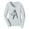 Ladies Long Sleeve Fan Favorite V Neck Tee Thumbnail