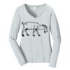 Ladies Long Sleeve Fan Favorite V Neck Tee Thumbnail