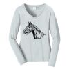 Ladies Long Sleeve Fan Favorite V Neck Tee Thumbnail