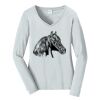 Ladies Long Sleeve Fan Favorite V Neck Tee Thumbnail