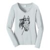 Ladies Long Sleeve Fan Favorite V Neck Tee Thumbnail