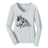 Ladies Long Sleeve Fan Favorite V Neck Tee Thumbnail