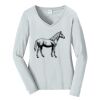 Ladies Long Sleeve Fan Favorite V Neck Tee Thumbnail