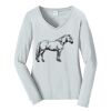 Ladies Long Sleeve Fan Favorite V Neck Tee Thumbnail