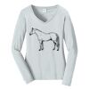 Ladies Long Sleeve Fan Favorite V Neck Tee Thumbnail