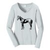 Ladies Long Sleeve Fan Favorite V Neck Tee Thumbnail