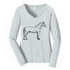 Ladies Long Sleeve Fan Favorite V Neck Tee Thumbnail