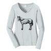 Ladies Long Sleeve Fan Favorite V Neck Tee Thumbnail