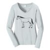 Ladies Long Sleeve Fan Favorite V Neck Tee Thumbnail